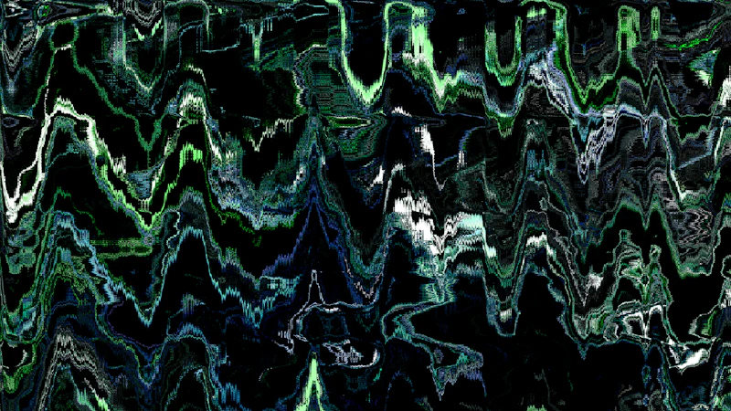 Abstract dark green and blue wavy pattern